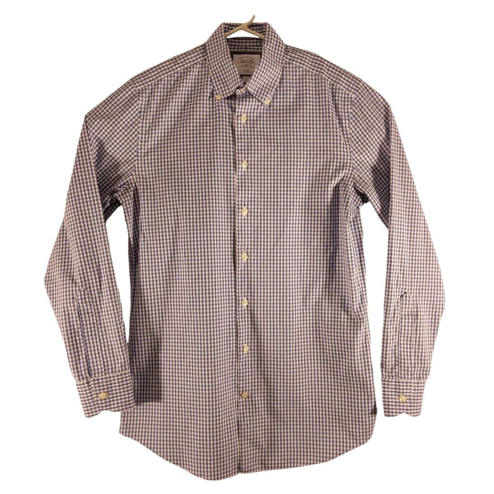 Charles Tyrwhitt Brown Check Dress Shirt